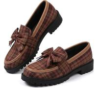 Orthopedic Platform Loafers for Women Casual Faux Leather Walking Footwear | Round Toe Slip on Flat Low Heels Loafer Women's Loafers Shoes