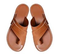Orthopedic Sandals for Women, Sandals with Support for Women - Comfortable Non-Slip for Travel, Pool, Hiking and Beach, Brown R, 39 EU X-Ancho