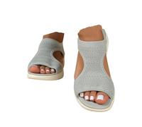 Orthopedic Sandals for Women Uk, Arch Support Summer Shoes Ladies Wedge Sandals Walking Platform Shoes Casual Beach Comfy Washable Slingback Slide Sport Mesh Wide Fit Cushion Walk Plantar Fasciitis