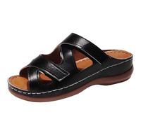 Orthopedic Sandals Open Toe for Women Ladies Summer Slippers with Arch Support Anti-Slip Breathable Sandal Vintage Flip Flop Beautiful Orthopedic Sandals Women's Comfy Sandals,A,5 UK