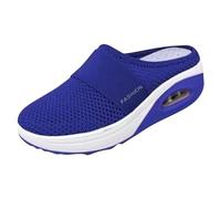 Orthopedic Sandals Orthopedic Shoes for Women Air Cushion Slippers Women's Slip-On Walking Sneakers Diabetic Walking Shoe with Arch-Support for Ladies (Blue, 7.5)
