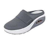 Orthopedic Sandals Orthopedic Shoes for Women Air Cushion Slippers Women's Slip-On Walking Sneakers Diabetic Walking Shoe with Arch-Support for Ladies (Dark Gray, 6.5)