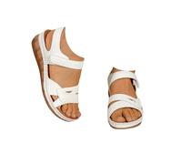 Orthopedic Sandals Women Plantar Fasciitis Clearance Comfort Wedge Sandal Casual Summer Open Toe Ankle Strap Sandal Wide Fit Cushion Walk Leather Sandals with Arch Support Outdoor Anti-Slip Platform