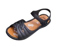 Orthopedic Sandals Women UK Clearance,Ladies Summer Open Toe Flat Roman Sandals Soft Soled Walking Shoes Breathable Beach Wide Fit Pavers Slippers Washable Non Slip Slides Size 5-7 Sale