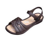 Orthopedic Sandals Women UK Clearance,Ladies Summer Open Toe Flat Roman Sandals Soft Soled Walking Shoes Breathable Beach Wide Fit Pavers Slippers Washable Non Slip Slides Size 5-7 Sale