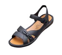 Orthopedic Sandals Women UK Clearance,Ladies Summer Open Toe Flat Roman Sandals Soft Soled Walking Shoes Breathable Beach Wide Fit Pavers Slippers Washable Non Slip Slides Size 5-7 Sale