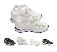 Orthopedic Sandals Women UK Closed Toe Leather PU Walking Shoes Lightweight Breathable Hollow Out Summer Sports Sandals