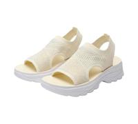 Orthopedic Sandals Womens Breathable Mesh Walking Running Shoes Open Toe Lightweight Memory Foam Soft Sole Slides Sandal 2026 Fashion Slingback Shower Beach Footwear Beige