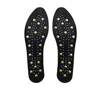 Orthopedic Shoe Pads, Massage Insoles, Shock-Absorbing, Breathable, Arch Support, Acupuncture(Black,3 Pair)