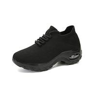 Orthopedic Shoes for Women Pain Relief Ergonomic Arch Support Trainers (Black,6)