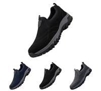 Orthopedic Shoes for Women Slip On,Womens Slip On Mesh Trainers,Solid Colors One Step Breathable Footwear Trekking Hiking Sneakers with Arch Support for Sports/Hiking/Working/Leisure Blue