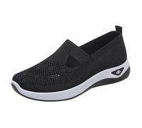 Orthopedic Shoes for Women Summer Tennis Lightweight Gym Sneakers ActiveFlow Workout Breathable Hands-Free Trainer Comfortable Fashion Sneakers Size UK 6.5 Black