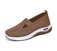 Orthopedic Shoes for Women Summer Tennis Lightweight Gym Sneakers ActiveFlow Workout Breathable Hands-Free Trainer Comfortable Fashion Sneakers Size UK 4 Khaki