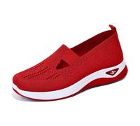Orthopedic Shoes for Women Summer Tennis Lightweight Gym Sneakers ActiveFlow Workout Breathable Hands-Free Trainer Comfortable Fashion Sneakers Size UK 6.5 Red
