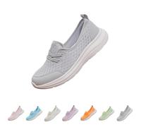 Orthopedic Shoes for Women UK,Women's Woven Breathable Ladies Walking Non Slip On Wide Width Comfort Sneaker Orthotic Arch Support Comfortable Lightweight Foam Cushion Diabetic Casual Nurse Sneakers