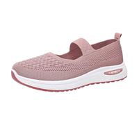 Orthopedic Shoes for Women Women Trainers Walking Slip on Shoes Orthopedic Diabetic Shoe with Memory Foam Hands Free Slip-in Casual Sneakers Thumb Valgus Work Sneakers (Pink #4, 6)