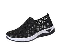 Orthopedic Shoes for Women,Womens Shoes,Summer One Foot Stirrup Hollow Mesh Soft Sole Comfortable Breathable Sports Casual Casual Shoe (Black, 6)