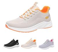 Orthopedic Shoes for Women Womens Trainers Wide Fit Wedge Trainers Breathable Mesh Orthopedic Running Sneakers Casual Arch Support Walking Shoes Comfort Wide fit Trainers for Women Beige 3.5