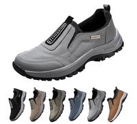 Orthopedic Shoes Men Women Outdoor Orthopedic Sneakers Breathable Arch Support Lightweight Mens Slip on Loafers Walking Casual Driving Shoes Canvas Flat Lightweight Outdoor Sneaker Running Shoes Grey