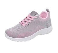 Orthopedic Shoes Womens Lightweight Breathable Mesh Trainers Athletic Running Walking Trainers with Arch Support Memory Foam Lace-Up Low Top Wedge Sneakers Non Slip Tennis Sneakers Chic Casual Pink