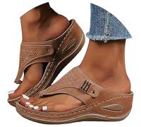 Orthopedic Slides Sandals for Women Uk Wide Fit Orthopedic Shoes Arch Support Wedge Platform Flip Flops for Women Slip on Sandals Wide Fit New Summer Slides Non-slip Beach Shoes