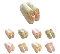 Orthopedic Slippers For Diabetic Womens Cherry Slippers Women Slip On House Shoes Cute Fruit Printed Sliders Chunky Soft Sole Sliders With Magic Paste Indoor Bedroom Slides Cozy Loafer Slides