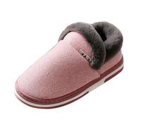Orthopedic Slippers Women's Autumn and Winter Thick Non Slip Indoor Warm Plush Cotton Slippers Anti-Slip House Shoes, Indoor & Outdoor UK Size 6 Watermelon Red