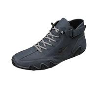 Orthopedic Sneakers for Men, Outdoor Casual Shoes Lightweight Breathable Hiking Shoes Waterproof Solid Color Mountain Boots Non-Slip Sneakers for Unisex Fashion Comfy Outdoorschuhe Blue