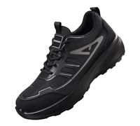 Orthopedic Trainers Mens Hiking Trekking Shoes With Arch Support Memory Foam Non Slip Outdoor Steel Toe Cap Trainers Breathable Lightweight Safety Work Trainers Soft Chunky Running Walking Shoes