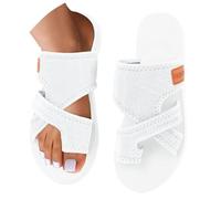 Orthopedic Walking Sandals for Women UK Arch Support Sandal Breathable Comfortable Mesh Hollow Wide Width Slides Slippers Open-Toe Design,for Summer Outings,City Walking,Coastal Hikes