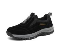 Orthopedic Walking Shoes for Men Waterproof-Slip on Arch Support Sneakers, Non-Slip Design| All-Day Comfort Pain Relief (Black,11.5)