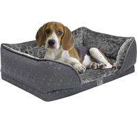 Orthopedic Washable Pet Bed Sofa - Memory Foam Mattress with Bamboo Charcoal, Anti-Anxiety, Anti-Skid, Comfort Cushion for Dogs, Cats - Medium