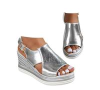 Orthopedic Wedge Platform Sandals for Women Espadrilles Platform Ankle Strap Sandals Flat Open Toe Low Wedge Sandals Summer Dressy Slip on Sandals Casual Beach Boho Sandals