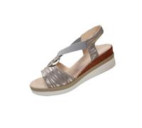 Orthopedic Wedge Sandals for Women,Ankle Strap Open Toe Comfortable Casual Arch Support, Summer Vintage Trendy Walking Casual Beach Shoes (Grey,5.5)