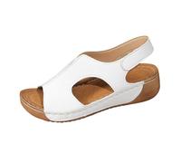 Orthopedic Wedge Sandals for Women Comfortable Arch Support Wedge Shoes Womens Casual Side Hollow Paste Slope Bottom Roman Shoes Summer Fashion Ladies Sandal Size 6
