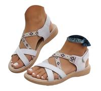 Orthopedic Wedge Sandals for Women, Open Toe Slip On Wide Width 2029 Arch Support Ankle Strap Casual Sandals Orthotic Sport Comfortable Open Toe Platform Summer Vacation Chunky Heel Shoes