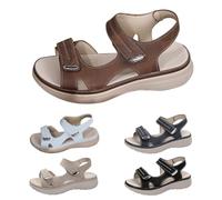 Orthopedic Wedge Sandals For Women Uk, Flat Platform Sandals With Arch Support Thick Bottom Lightweight Shoes Slip On Wide Fit Sliders for Outdoor, Holiday, Leisure & Everyday Life