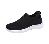 Orthopedic Women Shoes - Hiking Shoes for Women Sneakers Thick Sole Rubber Sole Non-Slip Breathable Mesh Shoes, black, 9 UK