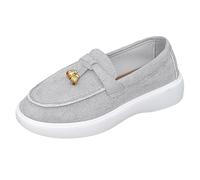Orthopedic Womens Loafers Comfortable Flat Ladies Moccasin Slippers Supporting Autumn Commutes and Weekend Touring Genuine Leather Slip On Loafers Feature Shock Absorbing Rubber Bases