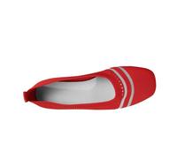 Orthopedic Women's Loafers & Moccasins Comfy Flat Ladies Moccasin Slippers,Managing Long Motorway Trips and Pub Dining Breathable Canvas Blend Casual Shoes Supply Thick Memory Foam Cushions Red