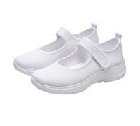 Orthopedic Women's Loafers & Moccasins Comfy Flat Womens Moccasin Shoes,Tackle Busy Work Days Wearing Lightweight Canvas Blend Loafer Shoes Delivering Reliable Grip for Wet Pavement Walking White