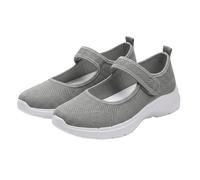 Orthopedic Women's Loafers & Moccasins Comfy Flat Womens Moccasin Shoes,Tackle Busy Work Days Wearing Lightweight Canvas Blend Loafer Shoes Delivering Reliable Grip for Wet Pavement Walking Grey