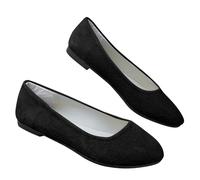 Orthopedic Women's Loafers & Moccasins Comfy Slip on Ladies Moccasin Shoes,Genuine Leather Slip On Penny Loafers Incorporating Shock Absorbing Soles for Autumn Commutes and Weekend Touring Black