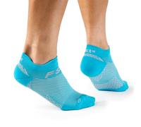 OrthoSleeve FS4 Plantar Fasciitis Socks for Men/Women, 1 Pair, Aqua Medium | No Show Compression Foot Sleeves With Seamless Moisture-Wicking Fabric & Comfortable Support Around the Foot, Heel and Arch