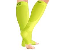 OrthoSleeve FS6+ Foot & Calf Compression Sleeve Men/Women, Yellow X-Large | Plantar Fasciitis Socks with Ankle Compression Support & Calf Support for Arch, Heel, Shin Splint Relief & Daily Activities