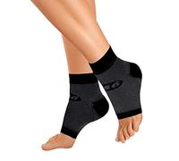 OrthoSleeve FS6 Foot Sleeve | Exclusive 6 Zone Compression Technology | Plantar Fasciitis, Heel Pain & Swelling Relief | 1 Pair | M Black