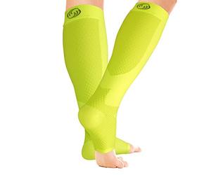 Orthosleeve® FS6+ 'Plus' All in One Foot & Calf Sleeve | Exclusive 11 Zone Compression Technology® | Circulation Booster, Plantar Fasciitis, Heel Pain & Shin Splint Relief | 1 Pair | 30 Day Guarantee