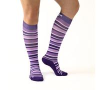 OrthoSleeve Medical Grade Compression Socks for Men & Women 15-20 mmHg Medium Purple W/Stripes
