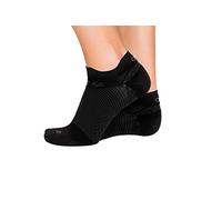 Orthosleeve FS4 Patented Graduated Compression Socks for Plantar Fasciitis & Achilles Heel Treatment, Black No-Show, M
