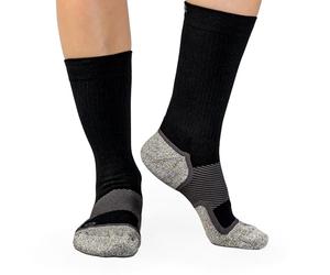 Orthosleeve WC4 Wellness Care Socks, Light Gradient Compression, Soft, Moisture Wicking, Crew Socks, L, Black